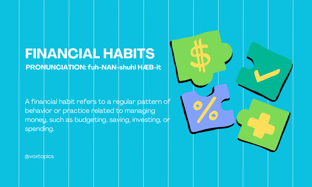 Image showing the brief definition of Financial habits.