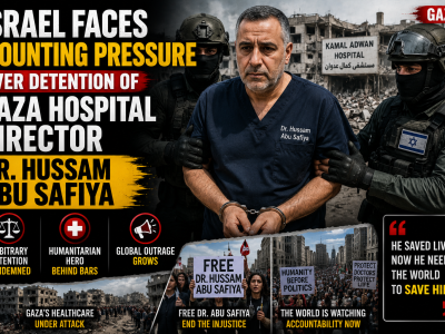 Israel Faces Mounting Pressure Over Detention of Gaza Hospital Director Dr. Hussam Abu Safiya