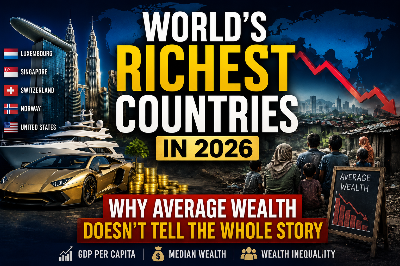 World’s Richest Countries in 2026: Why Average Wealth Doesn’t Tell the Whole Story