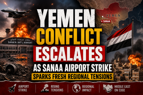 Yemen Conflict Escalates as Sanaa Airport Strike Sparks Fresh Regional Tensions