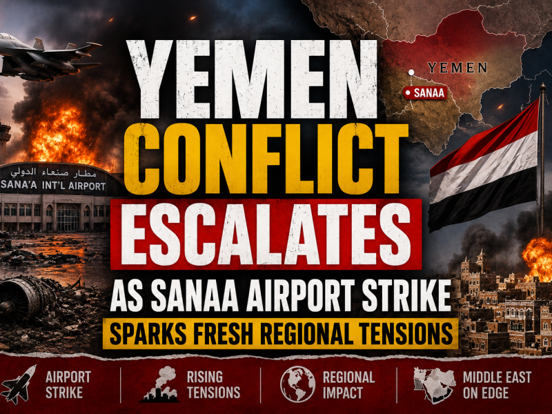 Yemen Conflict Escalates as Sanaa Airport Strike Sparks Fresh Regional Tensions