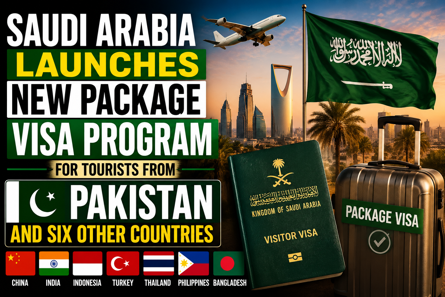 Saudi Arabia Launches New Package Visa Program for Tourists From Pakistan and Six Other Countries