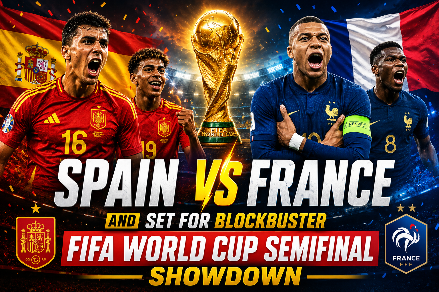 Spain and France Set for Blockbuster FIFA World Cup Semifinal Showdown