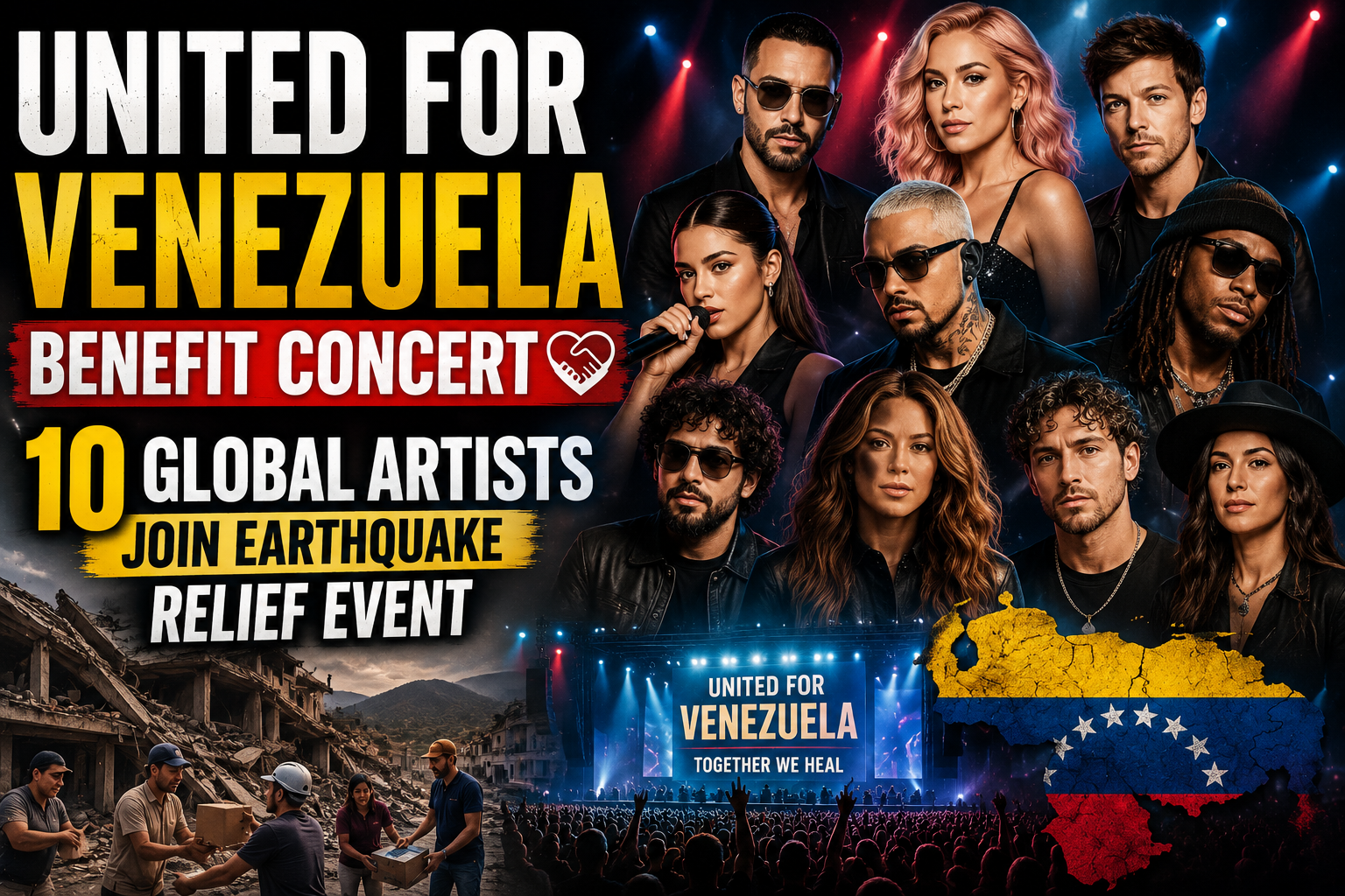 United for Venezuela Benefit Concert: 10 Global Artists Join Earthquake Relief Event