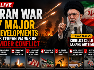 Iran War Live: 7 Major Developments as Tehran Warns of Wider Conflict