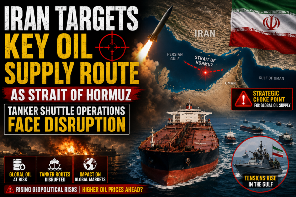 Iran Targets Key Oil Supply Route as Strait of Hormuz Tanker Shuttle Operations Face Disruption
