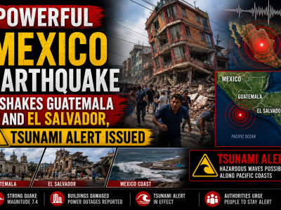 Powerful Mexico Earthquake Shakes Guatemala and El Salvador, Tsunami Alert Issued