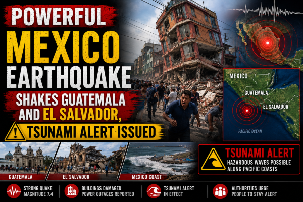 Powerful Mexico Earthquake Shakes Guatemala and El Salvador, Tsunami Alert Issued