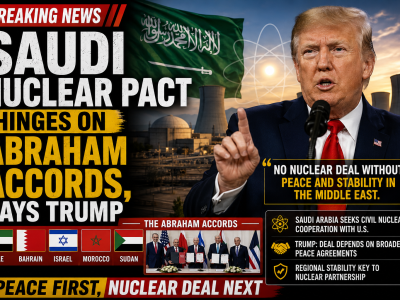 Saudi Nuclear Pact Hinges on Abraham Accords, Says Trump