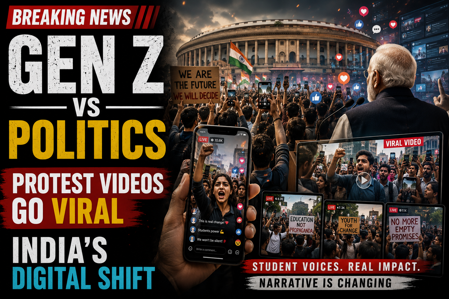 India’s Gen Z Flips Modi’s Social Media Game as Student Protest Videos Reshape Political Narrative