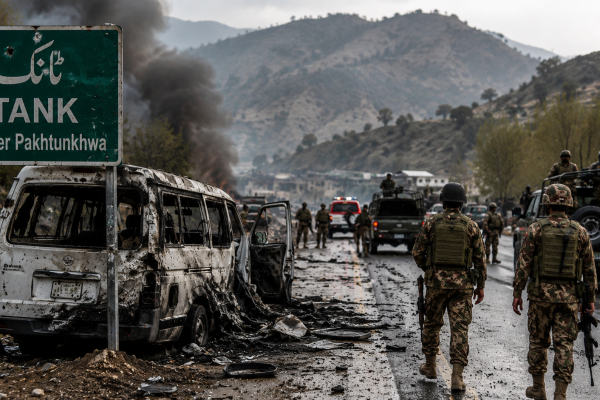 KP Tank Terrorist Attack Leaves 15 Martyred as Security Forces Eliminate 15 Militants