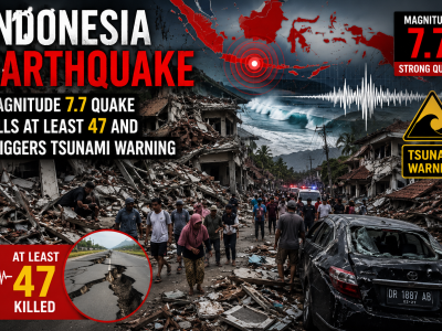 Indonesia Earthquake: Magnitude 7.7 Quake Kills at Least 47 and Triggers Tsunami Warning