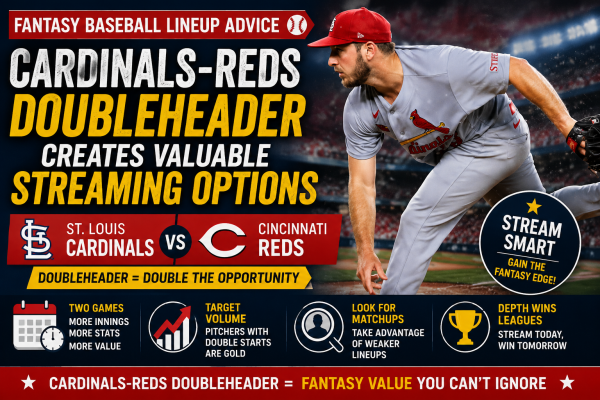 Fantasy Baseball Lineup Advice: Cardinals-Reds Doubleheader Creates Valuable Streaming Options